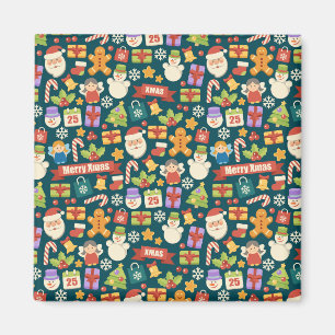 Imán Vintage Christmas Nutcrackers Feliz Navidad