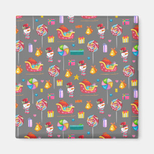 Imán Vintage Christmas Nutcrackers Feliz Navidad