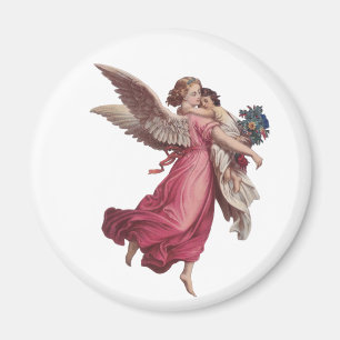 Imán Vintage Christmas, Victorian Guardian Angel