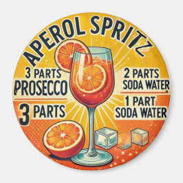 Imán Vintage cocktail Aperol Spritz