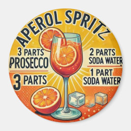Imán Vintage cocktail Aperol Spritz