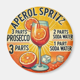 Imán Vintage cocktail Aperol Spritz