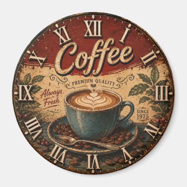 Imán Vintage Coffee  (Frente)
