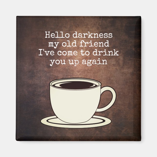 Imán Vintage Coffee Lover Funny Quote Magnet (Frente)