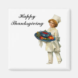 Imán Vintage Cook Square Magnet