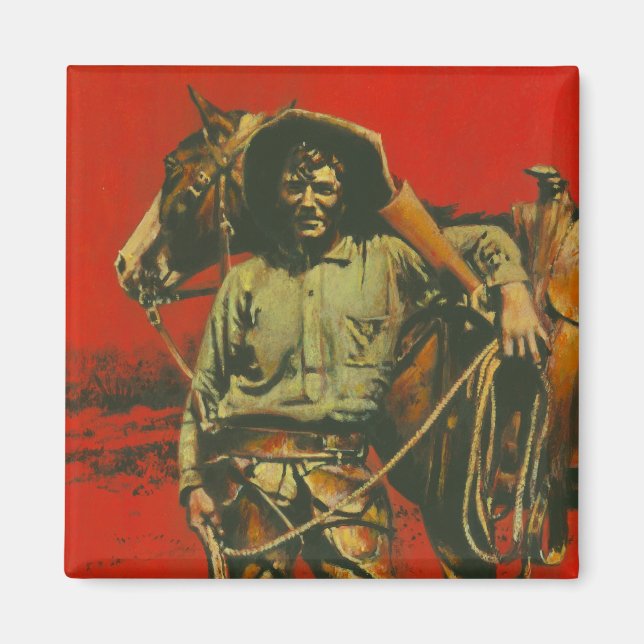 Imán Vintage Cowboy Magnet (Frente)