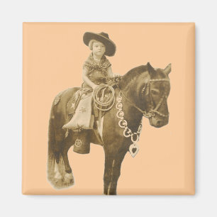 IMÁN VINTAGE COWGIRL MAGNET
