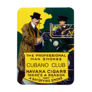 Imán Vintage Cubano Club Cigarros