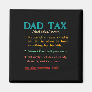 Imán Vintage Dad Tax Definition Funny the Day Matc