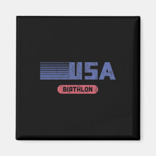 Imán Vintage de biatlón estadounidense Retro Usa 2022