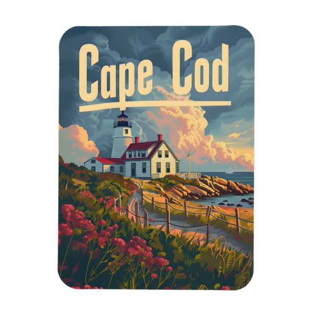 Imán Vintage de Cape Cod (Vertical)