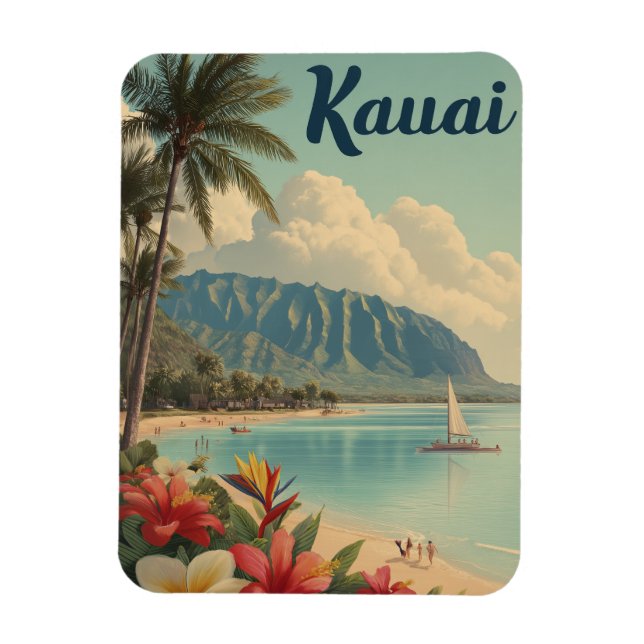 Imán Vintage de Kauai (Vertical)