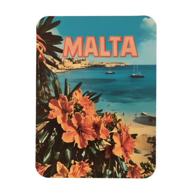 Imán Vintage de Malta (Vertical)