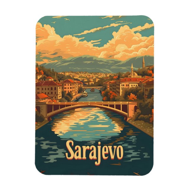 Imán Vintage de Sarajevo (Vertical)