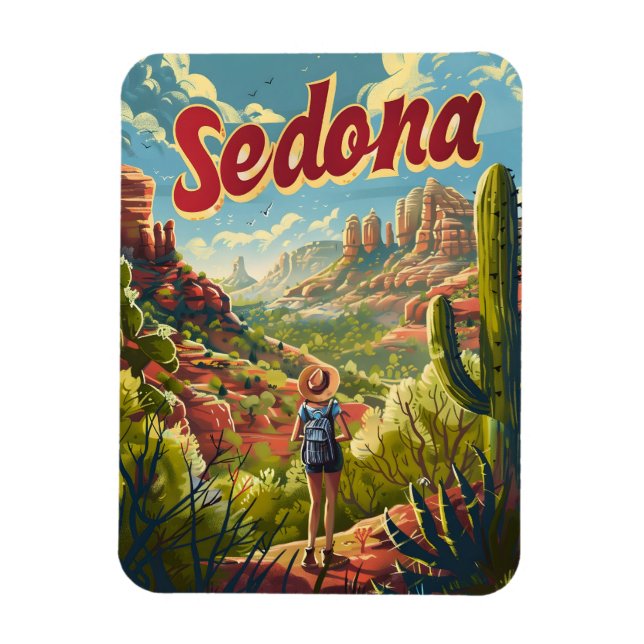 Imán Vintage de Sedona Arizona (Vertical)