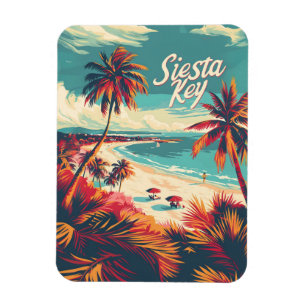 Imán Vintage de Siesta Key Beach
