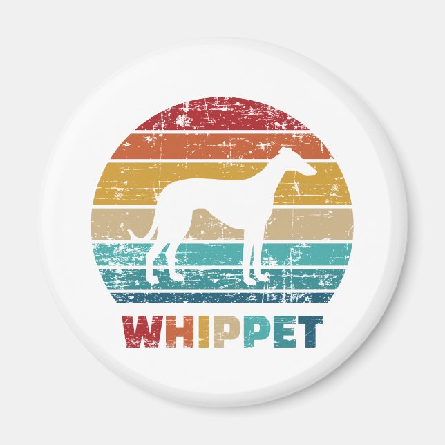 Imán Vintage de Whippet (Frente)