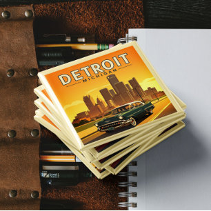 Imán Vintage Detroit Michigan