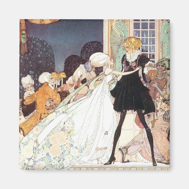 Imán Vintage Doce Princesas Bailando de Kay Nielsen (Frente)