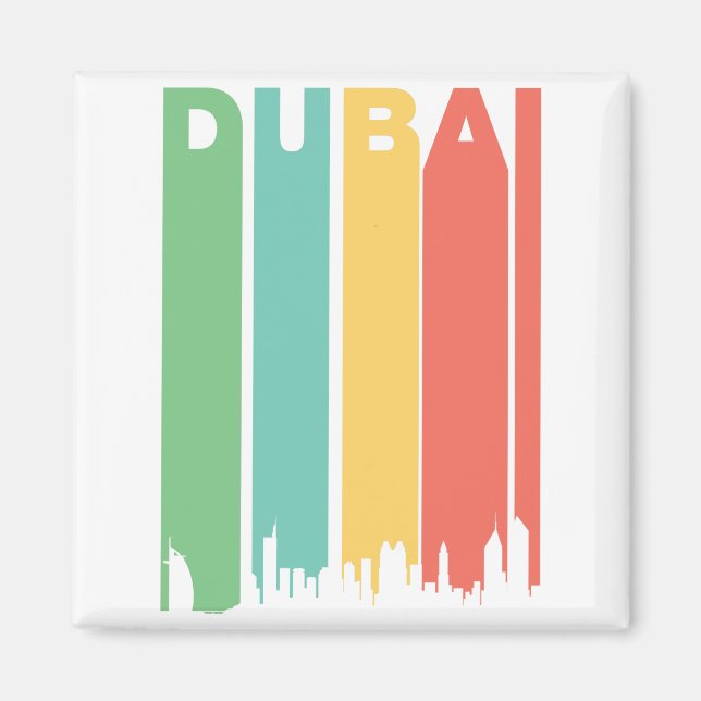 Imán Vintage Dubai Cityscape (Frente)