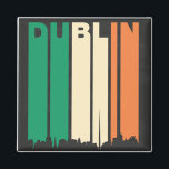 Imán Vintage Dublin Cityscape<br><div class="desc">Este paisaje urbano vintage es un gran regalo para todos los que vienen de la ciudad.</div>