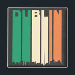Imán Vintage Dublin Cityscape<br><div class="desc">Este paisaje urbano vintage es un gran regalo para todos los que vienen de la ciudad.</div>