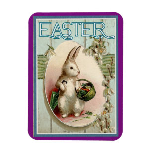 Imán Vintage Easter Bunny