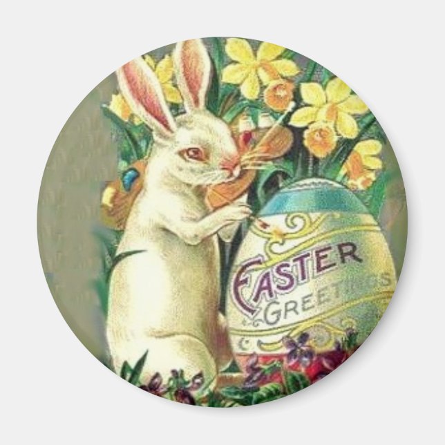 Imán Vintage Easter Bunny Magnet (Frente)