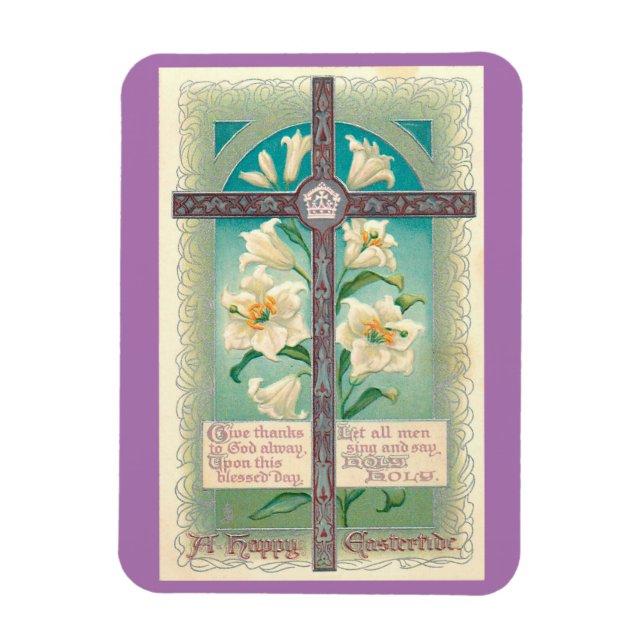 Imán Vintage Easter Cross Magnet (Vertical)