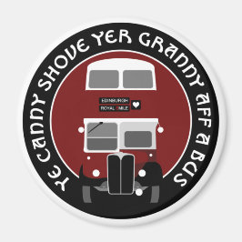 Imán Vintage Edinburgh Bus Magnet de dos pisos