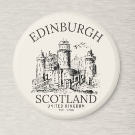 Imán Vintage Edinburgh | Castle Retro Design