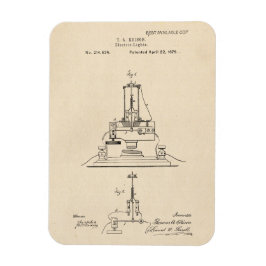 Imán Vintage Edison Electric Lights Patent