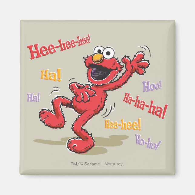Imán ¡Vintage Elmo Hee-hee! (Frente)
