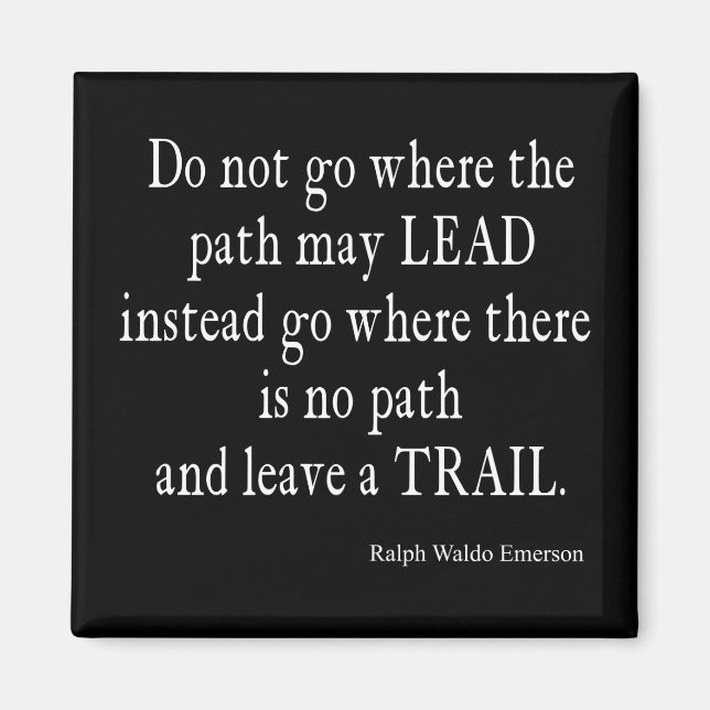 Imán Vintage Emerson Inspirador Leadership Cita (Frente)