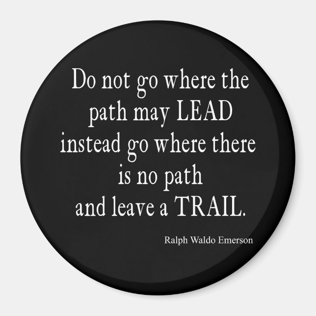 Imán Vintage Emerson Inspirador Leadership Cita (Frente)