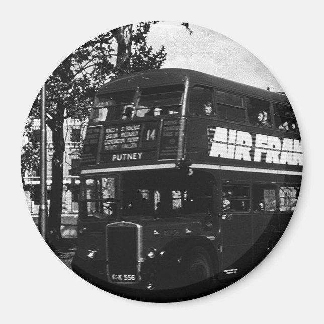 Imán Vintage England Londres bus de dos pisos (Frente)