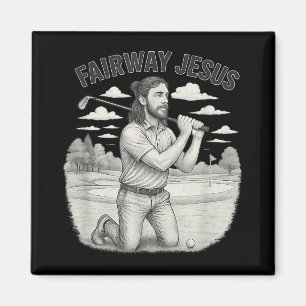 Imán Vintage Fairway De Jesus Christian Golfer Jesus Sp