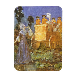 Imán Vintage Fairy Tales Cinderella and Fairy Godmother