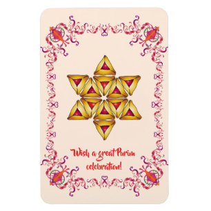 Imán Vintage feliz de las galletas de Hamantaschen del