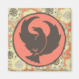 Imán Vintage Floral Crowfoot Magnet (rojo)