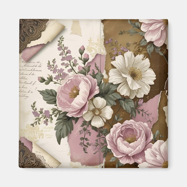 Imán Vintage Floral - Magnet   (Frente)