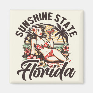 Imán Vintage Florida Pinup