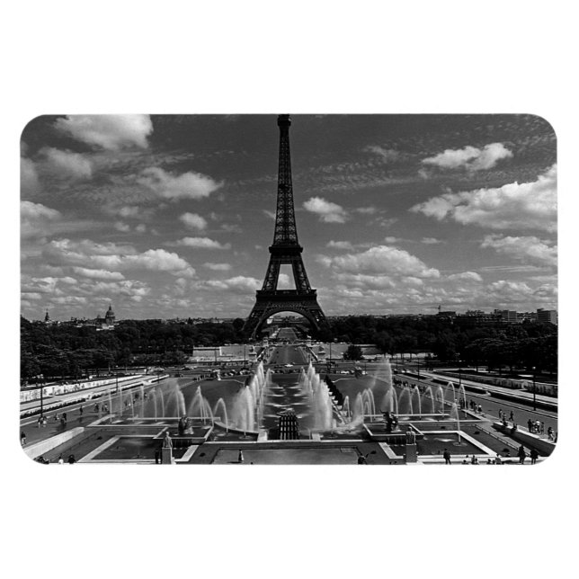 Imán Vintage France Paris Fontains Tower Eiffel (Horizontal)