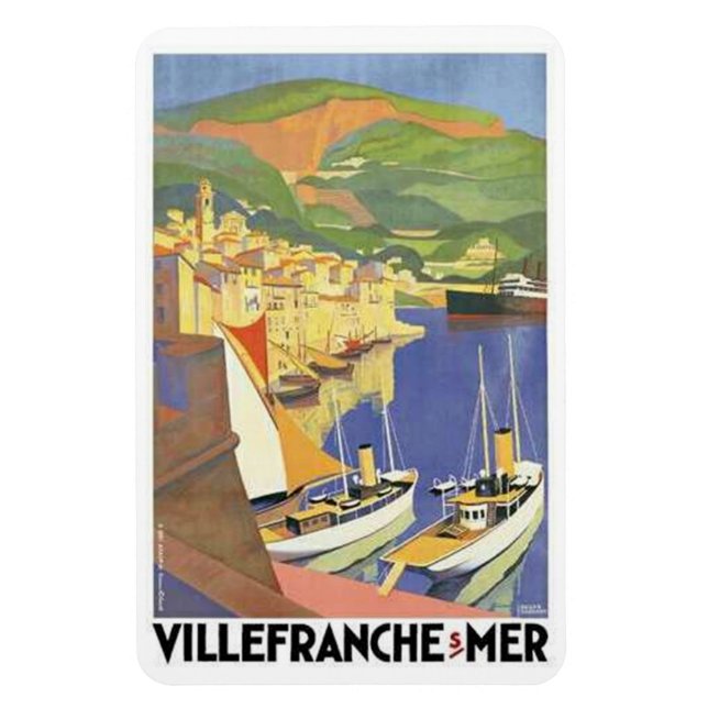 Imán Vintage French Riviera, Francia - (Vertical)