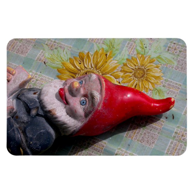 Imán Vintage Garden Gnome (Horizontal)