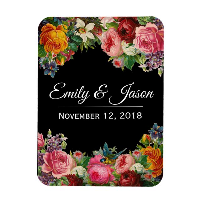 Imán Vintage Garden Wedding Magnet (Vertical)