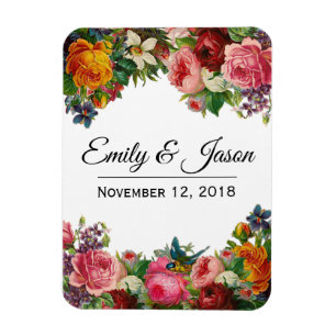 Imán Vintage Garden Wedding Magnet