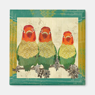 Imán Vintage Gold Love Birds Magnet