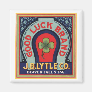Imán Vintage Good Luck Brand J. Bl Lytle Co. Crate Labe