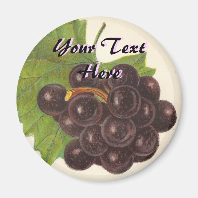 Imán Vintage Grapes Magnet (Frente)